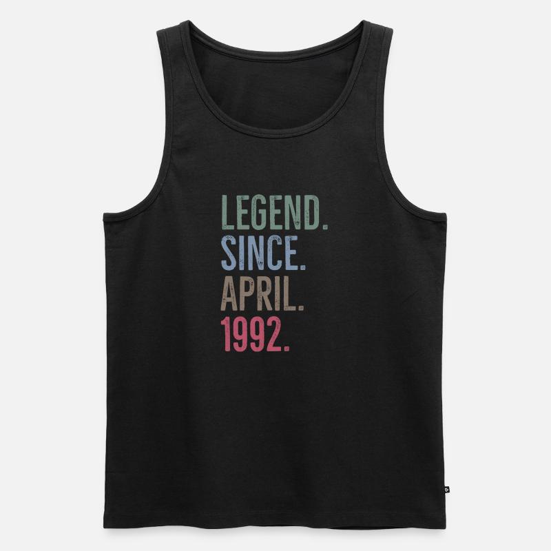 Legende seit April 1992 - Männer Premium Bio Tank Top - Schwarz