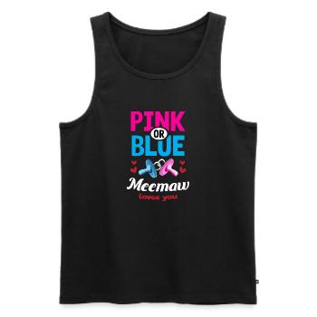 Rose ou bleu Meemaw vous aime Genre Révéler Party - Débardeur bio Premium Homme - noir - Devant - Michal (187cm)