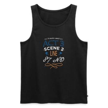 book dragon i love books book quotes - Men's Premium Organic Tank Top - black - Front - AI Model Male 178 light (178cm)