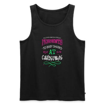 Dinosaurs Computer Bodybuilder Dinosaur Tshirt - Men's Premium Organic Tank Top - black - Front - AI Model Male 178 light (178cm)