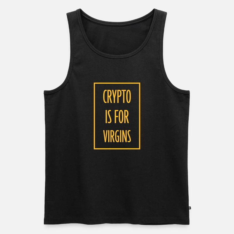 crypto is for virgins - Männer Premium Bio Tank Top - Schwarz
