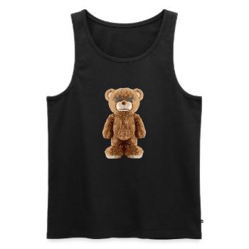 ourson - Débardeur bio Premium Homme - noir - Devant - Michal (187cm)
