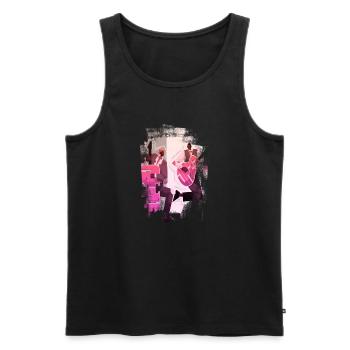 Musik Retro Heavy Metal Hard Rock Punk Vinyl Pop - Männer Premium Bio Tank Top - Schwarz - Vorne - AI Model Male 178 light (178cm)