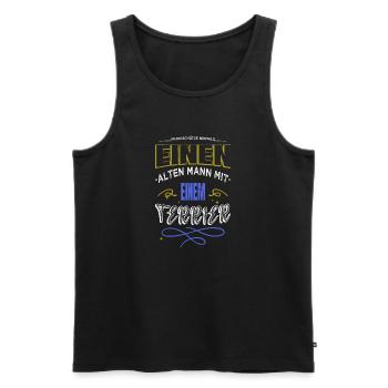 hund lieben hundefreund geschenkidee terrier - Männer Premium Bio Tank Top - Schwarz - Vorne - Michal (187cm)