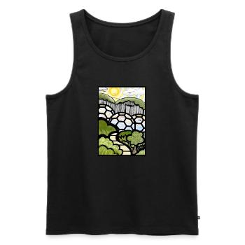 Eden - Männer Premium Bio Tank Top - Schwarz - Vorne - AI Model Male 178 light (178cm)