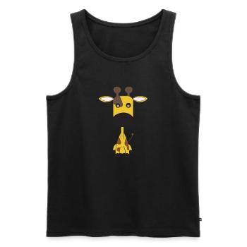 girafe - Débardeur bio Premium Homme - noir - Devant - Michal (187cm)