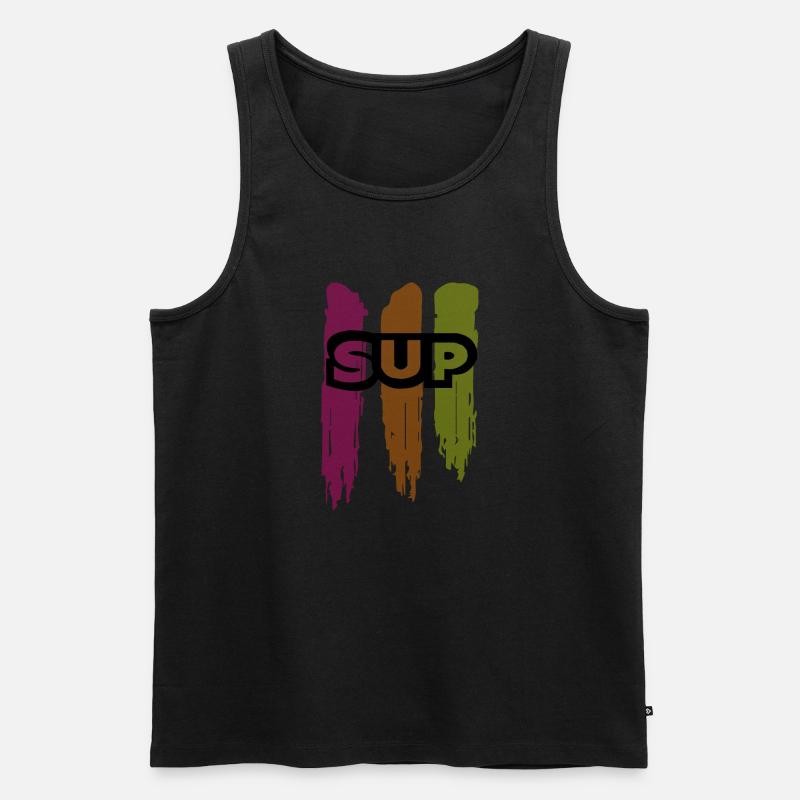 Skateboard SUP Surfen - Männer Premium Bio Tank Top - Schwarz