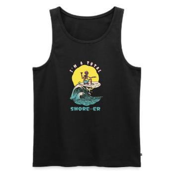 Je suis un surfeur rétro drôle total - Débardeur bio Premium Homme - noir - Devant - Michal (187cm)