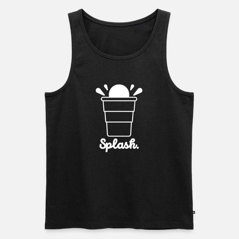 Splash Beerpong Design - Männer Premium Bio Tank Top - Schwarz