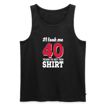 40 Geburtstag - Männer Premium Bio Tank Top - Schwarz - Vorne - AI Model Male 178 light (178cm)
