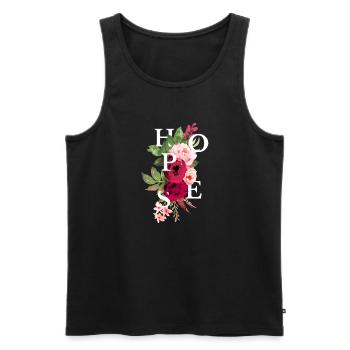 Hopes flowers - Débardeur bio Premium Homme - noir - Devant - Michal (187cm)