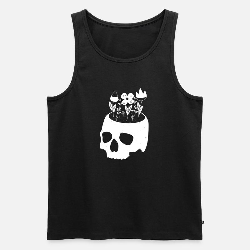 Benutze deinen Kopf - Männer Premium Bio Tank Top - Schwarz