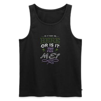 awesome 30th anniversary geek social justice - Männer Premium Bio Tank Top - Schwarz - Vorne - Michal (187cm)