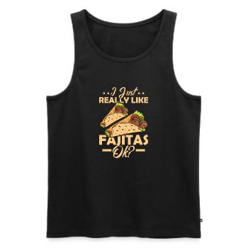 I Just Really Like Fajitas, ok? Food Wrap Foodie T - Men's Premium Organic Tank Top - black - Front - AI Model Male 178 light (178cm)