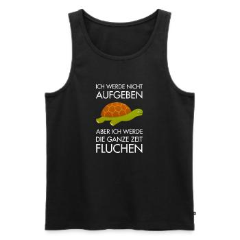 Ich Werde Nicht Aufgeben - Schildkröte Marathon - Männer Premium Bio Tank Top - Schwarz - Vorne - Michal (187cm)