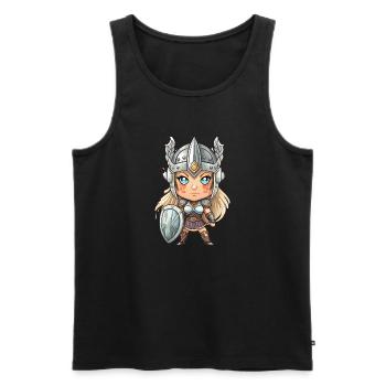 Valkyrie Freya - Men's Premium Organic Tank Top - black - Front - AI Model Male 178 light (178cm)