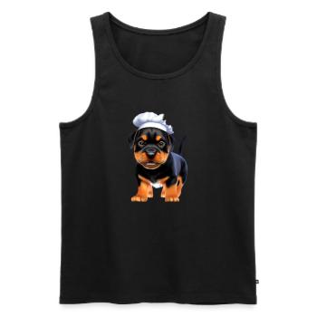 Rottweiler Gastronom Hunde Kochen Hund Hundewelpe - Männer Premium Bio Tank Top - Schwarz - Vorne - Michal (187cm)