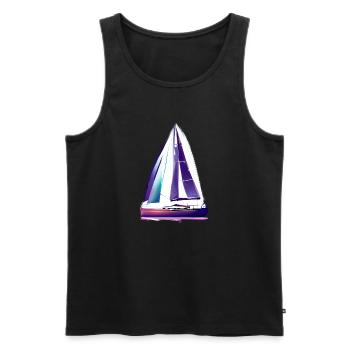 Sailor Sailing Ship Sailing Sailboat Sailing Sports - Men's Premium Organic Tank Top - black - Front - Michal (187cm)