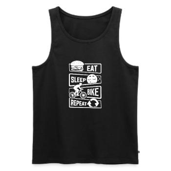 cyclist cycling bmx bike sport mountain biking hobby - Men's Premium Organic Tank Top - black - Front - AI Model Male 178 light (178cm)