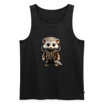 Mister Spike - Männer Premium Bio Tank Top - Schwarz - Vorne - AI Model Male 178 light (178cm)