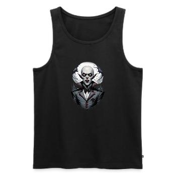 un vampire souriant 11 - Débardeur bio Premium Homme - noir - Devant - AI Model Male 178 light (178cm)