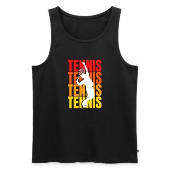 Tennis Power: Dynamism on the Court - Men's Premium Organic Tank Top - black - Front - AI Model Male 178 light (178cm)