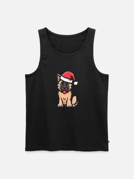 Jul schäfer - söt hunddesign - Ekologisk premium tanktopp herr - svart