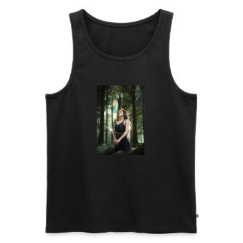 Fille d’anime - Débardeur bio Premium Homme - noir - Devant - AI Model Male 178 light (178cm)
