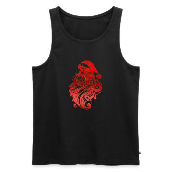 Xmas christmas santa clau naughty holidays winter - Men's Premium Organic Tank Top - black - Front - Michal (187cm)