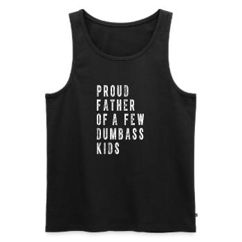 Stolzer Vater von ein paar Kindern Lustiger Papa-Papa-Witz - Männer Premium Bio Tank Top - Schwarz - Vorne - Michal (187cm)