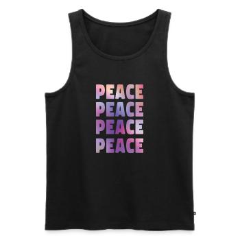 Frieden gegen Krieg statement weihnachten - Männer Premium Bio Tank Top - Schwarz - Vorne - Michal (187cm)