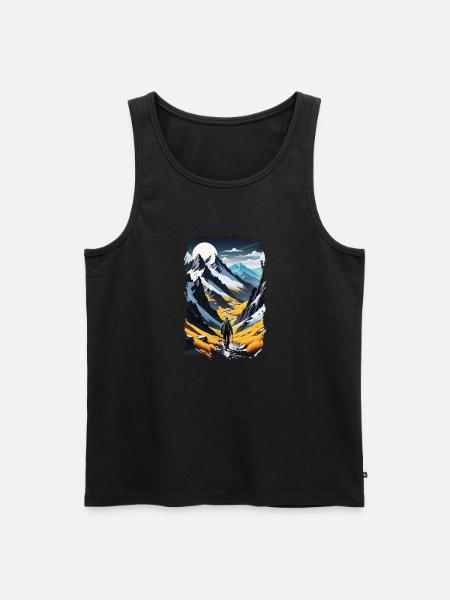 Natur & Bergwandern - Männer Premium Bio Tank Top - Schwarz
