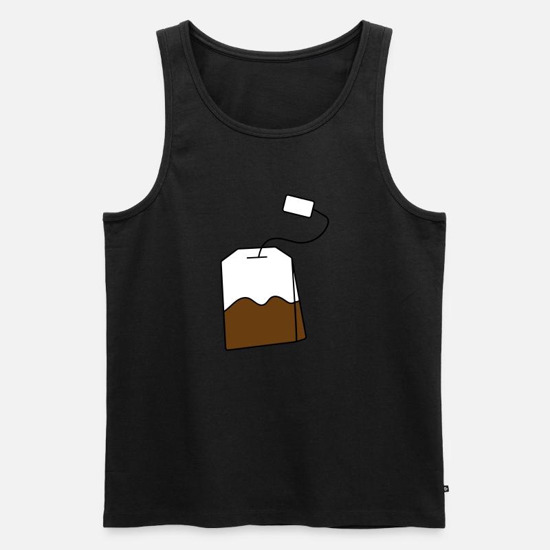 Teebeutel - Männer Premium Bio Tank Top - Schwarz
