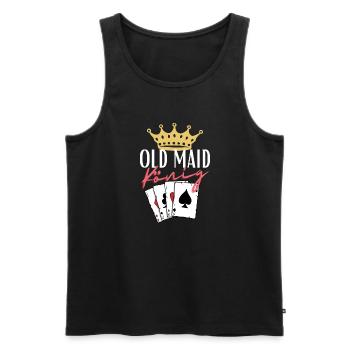 Old Maid King - Men's Premium Organic Tank Top - black - Front - AI Model Male 178 light (178cm)
