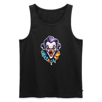 Horror Clown / Circus / Funny / Show / Halloween - Men's Premium Organic Tank Top - black - Front - Michal (187cm)