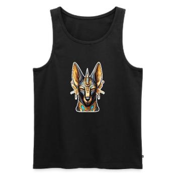 Ägypten / Pharao / Mumien / Hieroglyphen / Sphinx - Männer Premium Bio Tank Top - Schwarz - Vorne - AI Model Male 178 light (178cm)