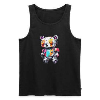 Robot Animal / AI / Mechanized Animals / Comic - Men's Premium Organic Tank Top - black - Front - AI Model Male 178 light (178cm)