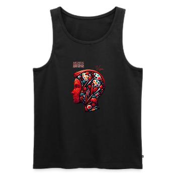 Artistic Vision - Men's Premium Organic Tank Top - black - Front - AI Model Male 178 light (178cm)