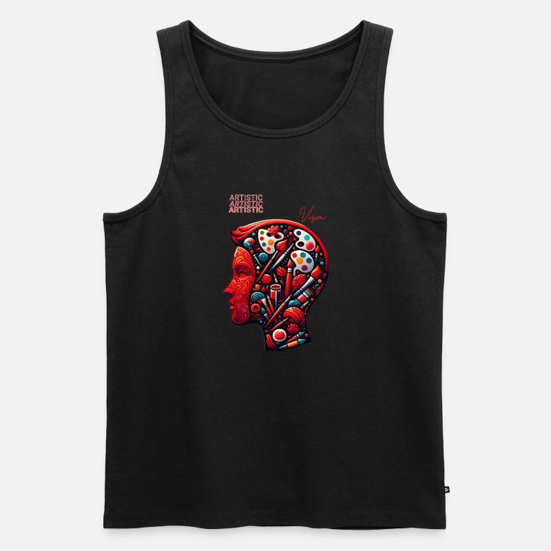 Artistic Vision - Männer Premium Bio Tank Top - Schwarz