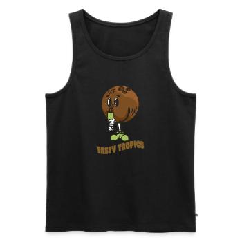 Coconut Lover Juice Beach Tropical Summer - Men's Premium Organic Tank Top - black - Front - AI Model Male 178 light (178cm)