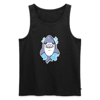 Shark Lover - Men's Premium Organic Tank Top - black - Front - AI Model Male 178 light (178cm)