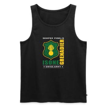 Grenadier - Männer Premium Bio Tank Top - Schwarz - Vorne - Michal (187cm)