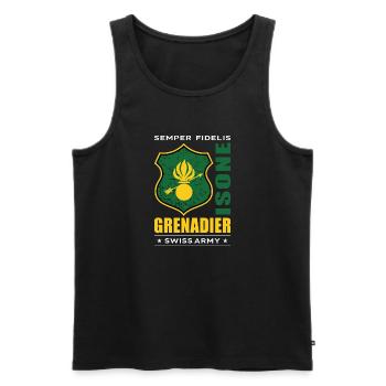 Grenadier - Débardeur bio Premium Homme - noir - Devant - Michal (187cm)