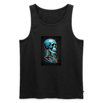 Gletscherskelett - Männer Premium Bio Tank Top - Schwarz - Vorne - AI Model Male 178 light (178cm)