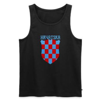 Kroatien hrvatska kroatien hrv reisen zagreb split - Männer Premium Bio Tank Top - Schwarz - Vorne - Michal (187cm)