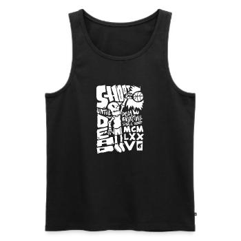 shoot until dead - Débardeur bio Premium Homme - noir - Devant - AI Model Male 178 light (178cm)
