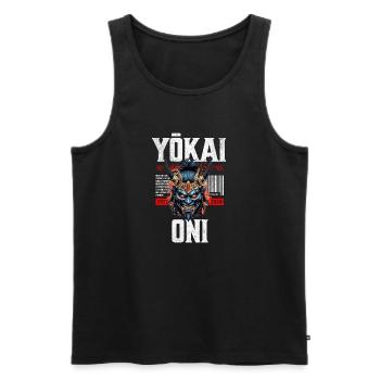 Yokai Oni - Männer Premium Bio Tank Top - Schwarz - Vorne - AI Model Male 178 light (178cm)
