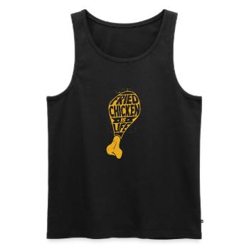 Fried Chicken Is Life Fast Food Fry - Männer Premium Bio Tank Top - Schwarz - Vorne - AI Model Male 178 light (178cm)