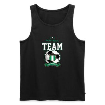 Nigeria - Männer Premium Bio Tank Top - Schwarz - Vorne - Michal (187cm)