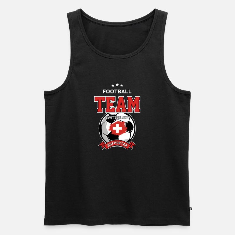 Switzerland - Männer Premium Bio Tank Top - Schwarz